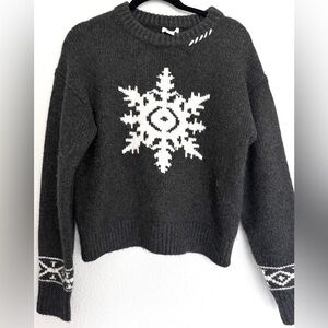 Sundance Snowflake Winter Chunky Knit Sweater Petite XS